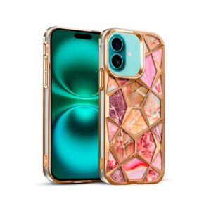 COOL IPHONE 16 PLUS MARBLE CASE RAISED EDGES/MARBLE FINISH 8434847075846
