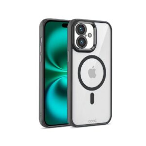 COOL IPHONE 16 PLUS MAGNETIC CASE TRANSPARENT BLACK/BLACK EDGE/COMPATIBLE WITH MAGNETIC 8434847075464