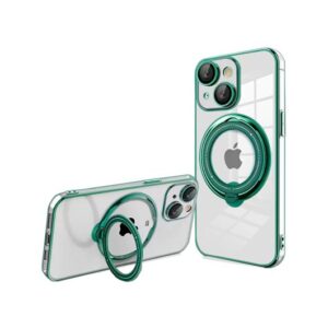 COOL IPHONE 15 PLUS MAGNETIC RING CASE GREEN TRANSPARENT/COMPATIBLE WITH MAGNETIC CHARGER 8434847069975