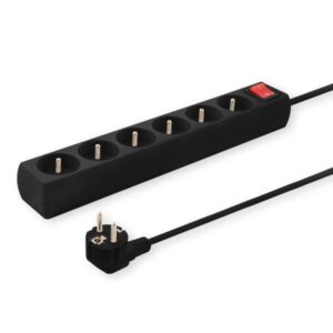 5-OUTLET POWER STRIP 1.5M BLACK SAVIO LZ-01