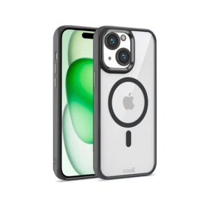 COOL IPHONE 15 MAGNETIC CASE BLACK TRANSPARENT/BLACK EDGE/COMPATIBLE WITH MAGNETIC 8434847074054