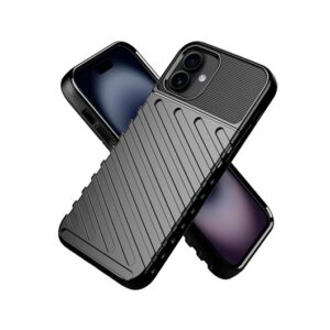Cool iPhone 16 Thunder Black Case, Hard Case/Extra Reinforcement/Wireless Charging 8434847075754