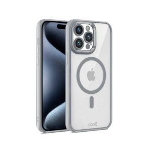 COOL IPHONE 16 PRO MAGNETIC CASE TRANSPARENT SILVER/SILVER EDGE/COMPATIBLE WITH MAGNETIC 8434847075532
