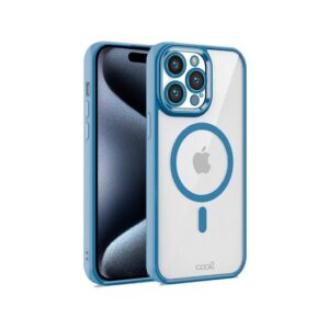 COOL IPHONE 16 PRO MAGNETIC CASE BLUE TRANSPARENT/BLUE BORDERS/COMPAT WITH MAGNETIC 8434847075518
