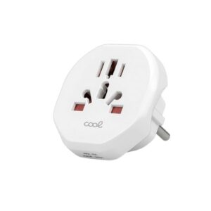 COOL UNIVERSAL EUROPE PLUG ADAPTER WHITE