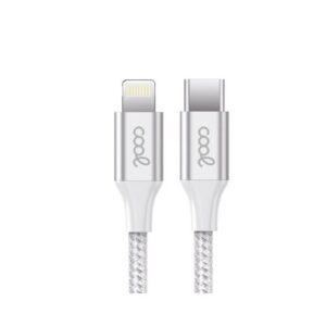 CABLE COOL USB-C A LIGHTNING 1.2M NYLON WHITE